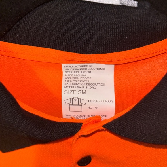 Wawa safety polo Men's Orange Reflective Polo Shirt - Picture 3 of 3